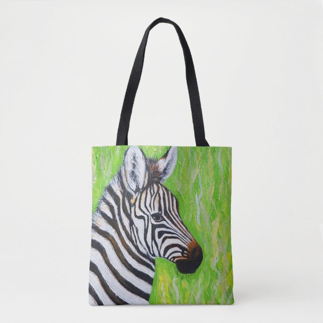 Tote Bag Peinture Zèbre (Devant)