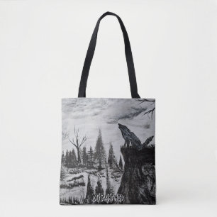 Tote Bag Peintures DG Wolf Valley