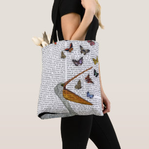 Tote Bag Pélican et papillons