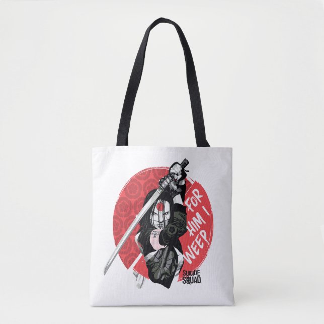 Tote Bag Peloton de suicide | Katana "pour lui que je (Devant)