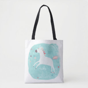 Tote Bag Peloton magique de licorne - faites un souhait