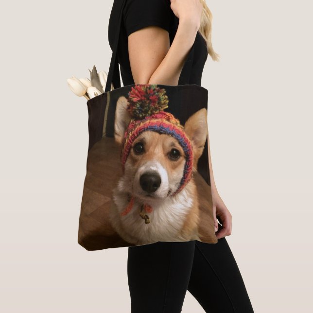 Tote Bag Pembroke de corgi de Gallois utilisant un (De près)