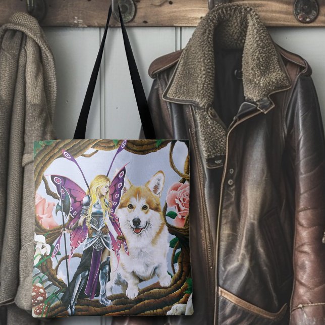 Tote Bag Pembroke Welsh Corgi Fairy Imaginaire (Créateur téléchargé)