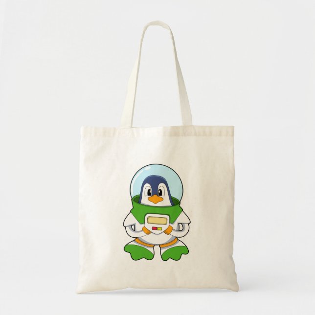 Tote Bag Penguin en astronaute costume (Devant)