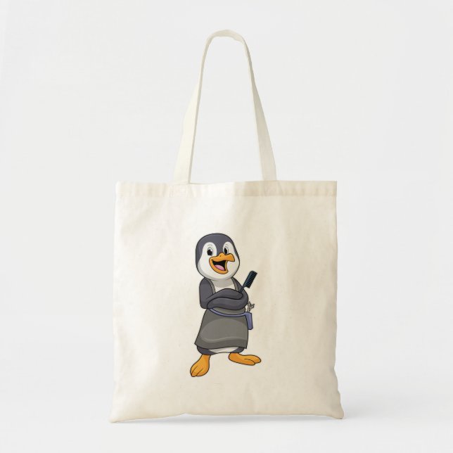 Tote Bag Penguin en coiffure avec peigne (Devant)