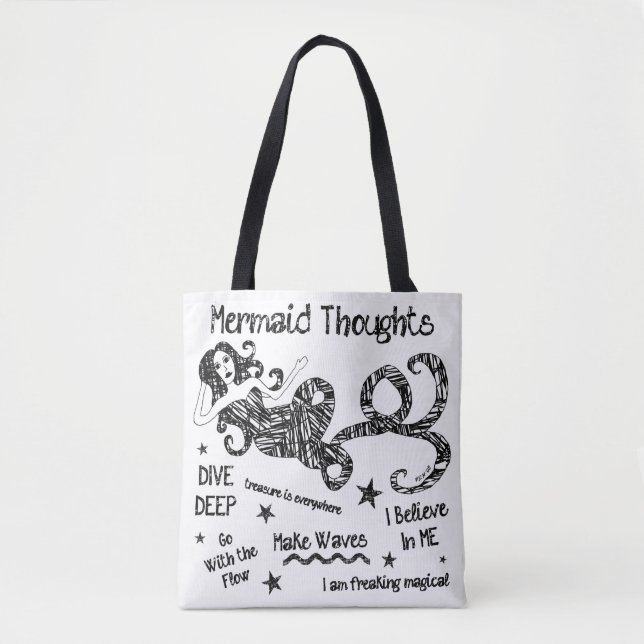 Tote Bag Pensées de sirène (Devant)