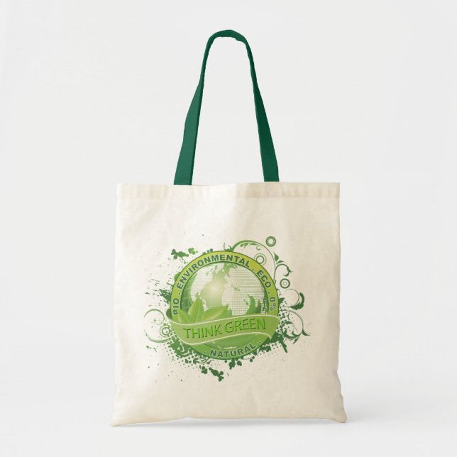 Tote Bag Pensez vert (Devant)