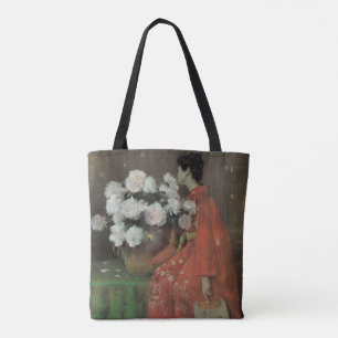 Tote Bag Peonies de William Merritt Chase, Art Vintage