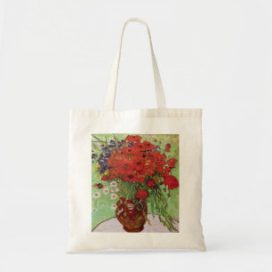 Tote Bag Pépites rouges et marguerites par Vincent Van Gogh