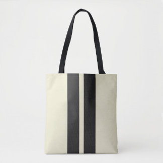 Tote Bag Pepper Blanc 🏁 Mini Rayures de Course