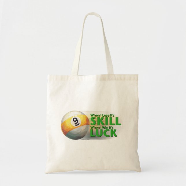 Tote Bag Perdre Compétence Gagner chance 9 balle (Devant)