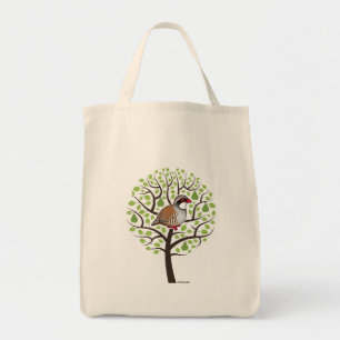 Tote Bag Perdrix dans un poirier