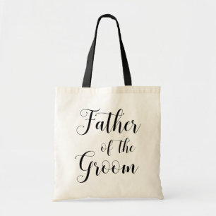 Tote Bag Père du marié. Script mariage noir blanc