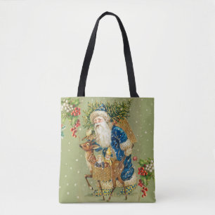 TOTE BAG PÈRE NOËL AVEC DES CADEAUX DE CERFS ET DE NOËL EN 