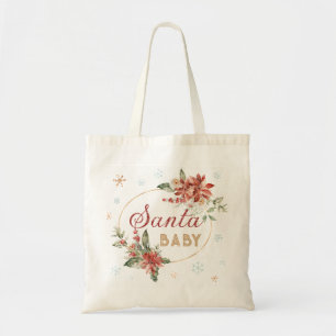 Tote Bag Père Noël Baby Christmas Winter Retro Grocery Shop