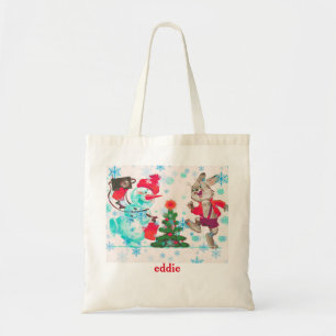 Tote Bag Père Noël bonhomme de neige décoratif personnalisé