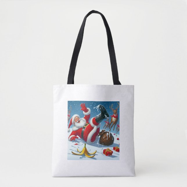 Tote Bag père Noël drôle (Devant)