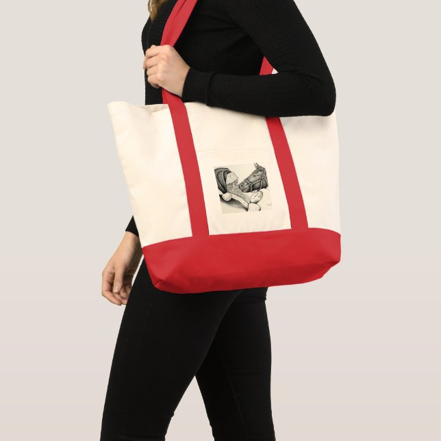 Tote Bag Père Noël et Paint Horse (Devant (produit))