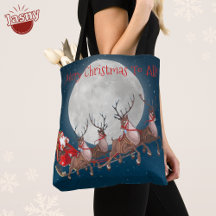 PÈRE NOËL ET RÉINDEUR VOLENT SUR LA LUNE