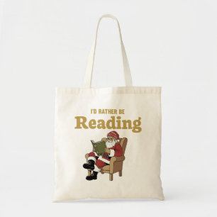 Tote Bag Père Noël lisant