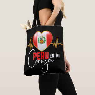 Tote Bag Pérou en mi Corazon Fierté péruvienne