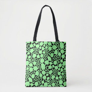 Tote Bag Perpetual Ant Farm v2 - Mint Green sur Black
