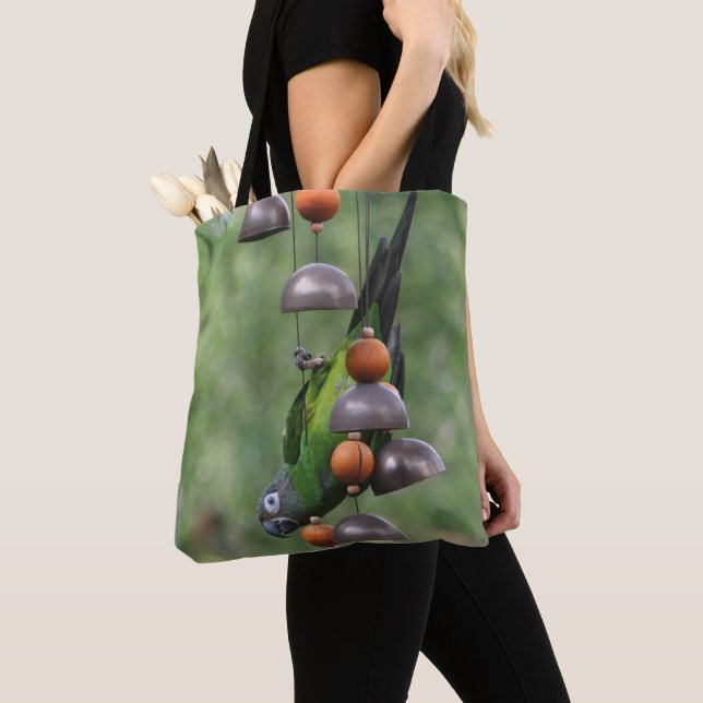 Tote Bag Perroquet à tête large à l'envers de l'oiseau (De près)