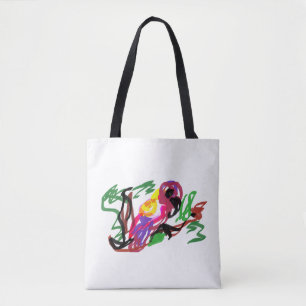Tote Bag Perroquet amusant été 