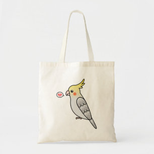 Tote Bag Perroquet Cartoon Cockatiel Oiseau Amour
