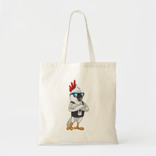 Tote Bag Perroquet en tant que musicien avec lunettes de so
