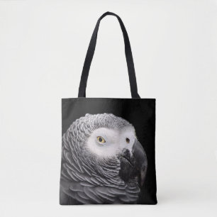 Tote Bag Perroquet Gris Africain