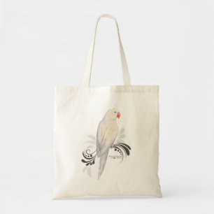 Tote Bag Perroquet indien blanc