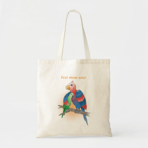 Tote Bag Perroquets Bonne Fête des Mères