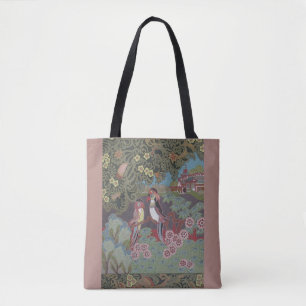 Tote Bag Perroquets stylisés dans le jardin