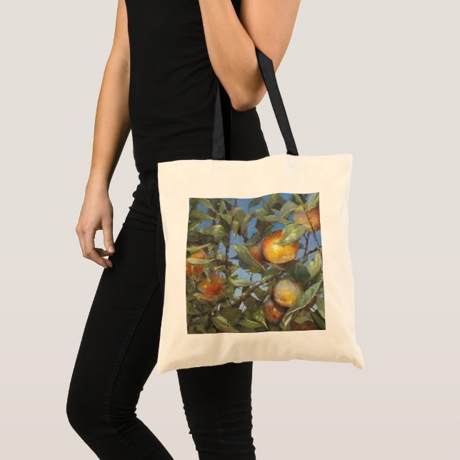 Tote Bag Persimmon Fruit Tree Belle oeuvre originale (Devant (produit))
