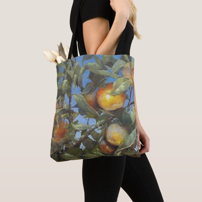 Tote Bag Persimmon Fruit Tree Belle oeuvre originale (De près)