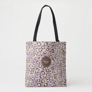 Tote Bag Personalisé Purple Cheetah Imprimer Motif animal
