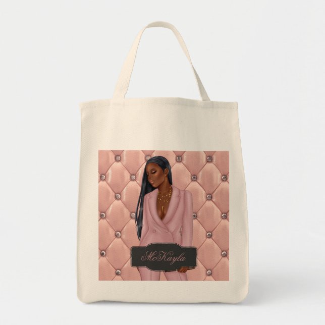Tote Bag Personalized African-American CEO Boss Woman (Devant)