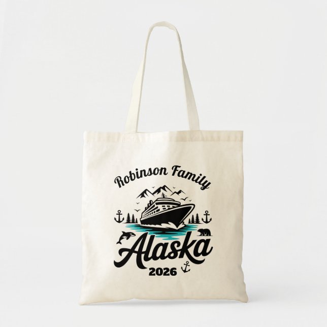 Tote Bag Personalized Alaska Cruise (Devant)