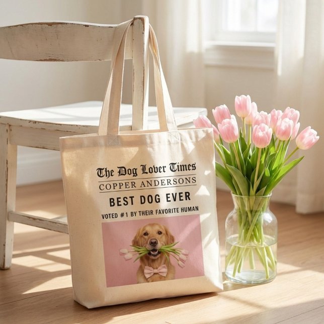Tote Bag Personalized “Best Dog Ever” | Custom Dog (Créateur téléchargé)