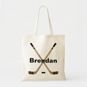 Tote Bag Personalized Custom Hockey Sticks Book
