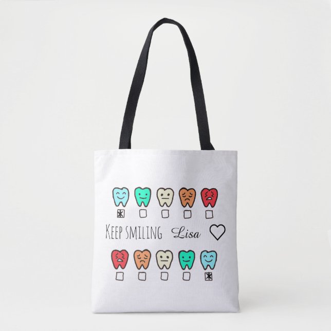Tote Bag Personalized- Custom Name dental bag gift (Devant)