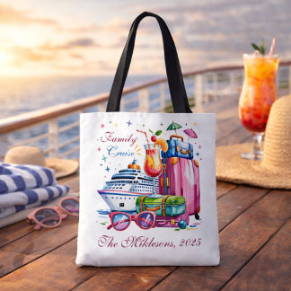 Tote Bag Personalized Family Cruise Name Year