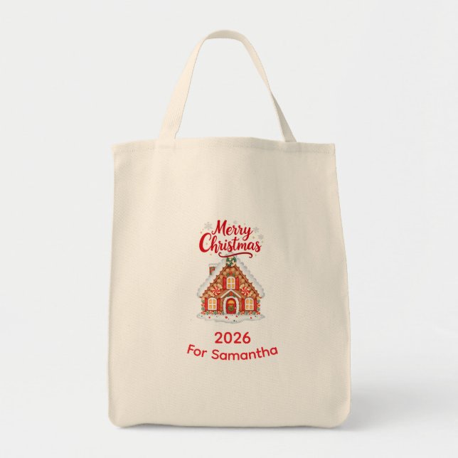 Tote Bag Personalized Grocery Tote - Custom Reusable Bag (Devant)