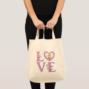 Tote Bag Personalized Happy Valentines's Day Photo  