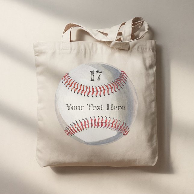 Tote Bag Personalized Number and Name Baseball back & front (Créateur téléchargé)
