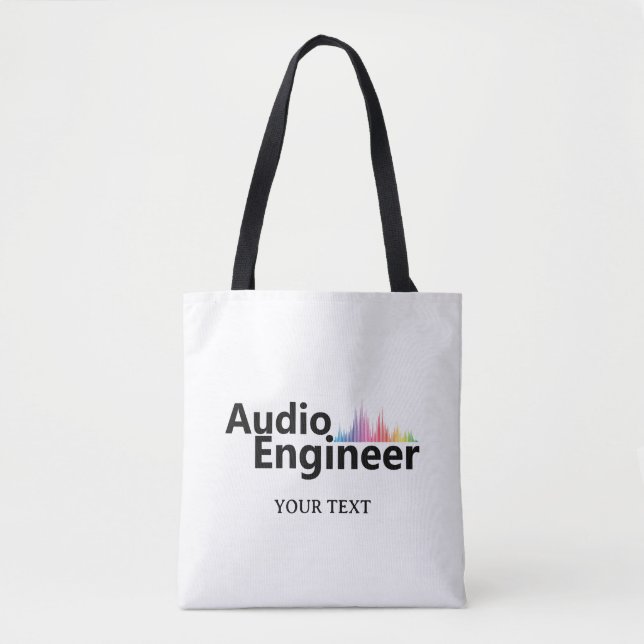 Tote Bag Personalized Sound Engineer Audio Engineering (Devant)