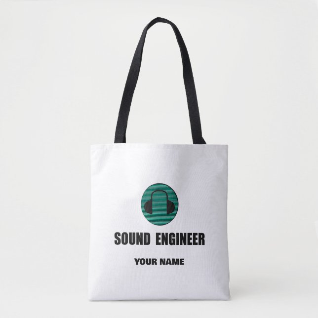 Tote Bag Personalized Sound Engineer Audio Engineering (Devant)