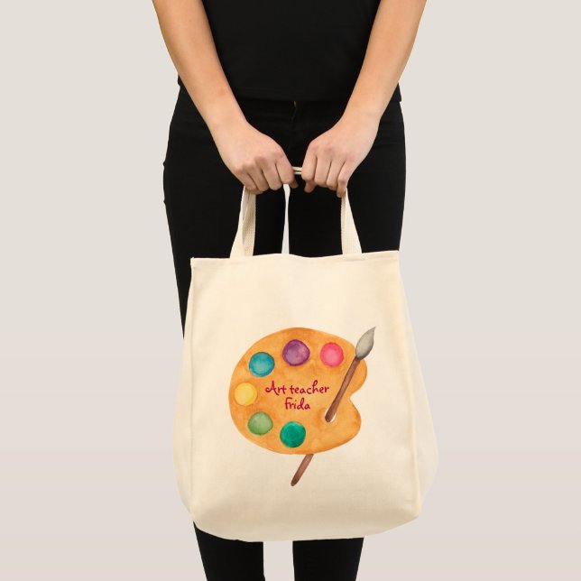 Tote Bag personnalisation NOM Art enseignant Art class cade (Devant (produit))