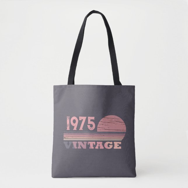 Tote Bag Personnalisé cinquante vintage fête du 50e anniver (Devant)